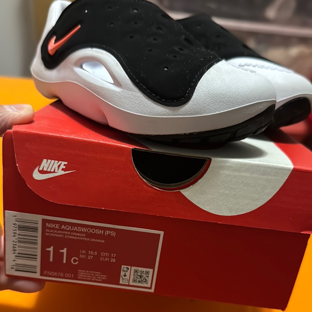 Nike Aquaswoosh Black White Orange Shoes